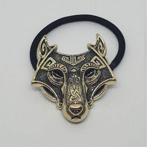 1pcs Viking Metal Wolf Hair Tie
